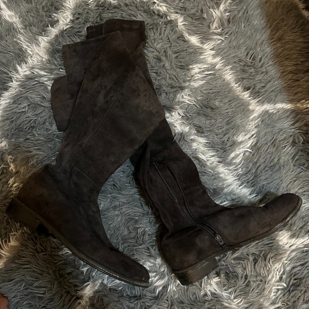 Stuart Weitzman 5050 grey suede